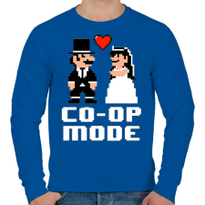 PRINTFASHION CO-OP Mode - Férfi pulóver - Királykék férfi pulóver, kardigán