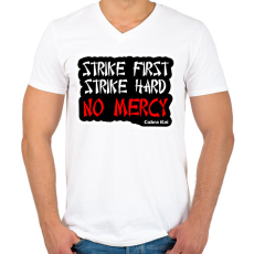 PRINTFASHION Cobra Kai 01 - Férfi V-nyakú póló - Fehér