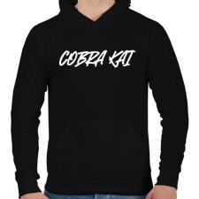 PRINTFASHION COBRA KAI 2 - Férfi kapucnis pulóver - Fekete férfi pulóver, kardigán