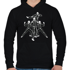 PRINTFASHION Cobra Kai csontvázak - Férfi kapucnis pulóver - Fekete férfi pulóver, kardigán