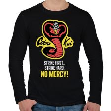PRINTFASHION Cobra Kai - Férfi hosszú ujjú póló - Fekete férfi póló