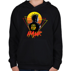 PRINTFASHION Cobra Kai - Hawk - Gyerek kapucnis pulóver - Fekete
