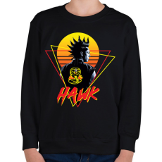PRINTFASHION Cobra Kai - Hawk - Gyerek pulóver - Fekete