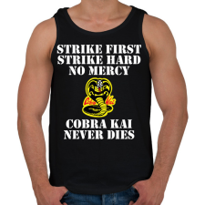 PRINTFASHION Cobra Kai never dies - Férfi atléta - Fekete atléta, trikó