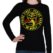PRINTFASHION Cobra Kai - No Mercy - Női hosszú ujjú póló - Fekete női póló