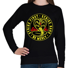 PRINTFASHION Cobra Kai - No Mercy - Női pulóver - Fekete női pulóver, kardigán