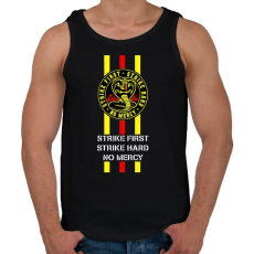 PRINTFASHION Cobra Kai - Strike first - Férfi atléta - Fekete