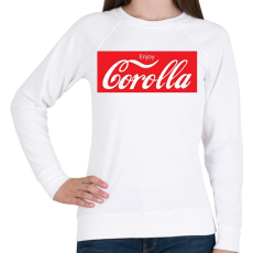 PRINTFASHION Coca Corolla - Női pulóver - Fehér