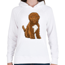 PRINTFASHION Cockapoo kutya - Női kapucnis pulóver - Fehér női pulóver, kardigán