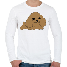 PRINTFASHION Cocker spániel - Férfi hosszú ujjú póló - Fehér férfi póló
