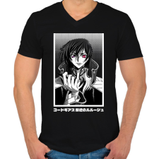 PRINTFASHION Code Geass - Férfi V-nyakú póló - Fekete férfi póló