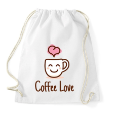 PRINTFASHION Coffe love - Sportzsák, Tornazsák - Fehér tornazsák