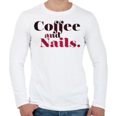 PRINTFASHION Coffee and nails. - Férfi hosszú ujjú póló - Fehér