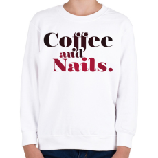 PRINTFASHION Coffee and nails. - Gyerek pulóver - Fehér