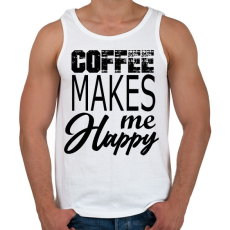 PRINTFASHION coffee - Férfi atléta - Fehér