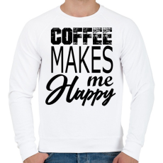 PRINTFASHION coffee - Férfi pulóver - Fehér