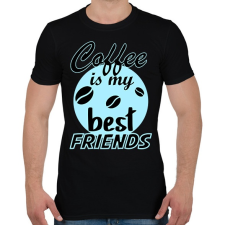 PRINTFASHION coffee friends - Férfi póló - Fekete férfi póló