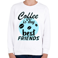 PRINTFASHION coffee friends - Gyerek pulóver - Fehér gyerek pulóver, kardigán