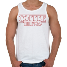PRINTFASHION Coffee Things - Férfi atléta - Fehér atléta, trikó