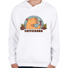 PRINTFASHION Coffeebara - Gyerek kapucnis pulóver - Fehér gyerek pulóver, kardigán