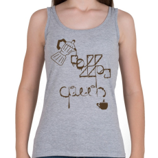 PRINTFASHION CoffeeQueenBrown - Női atléta - Sport szürke