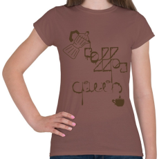 PRINTFASHION CoffeeQueenBrown - Női póló - Mogyoróbarna