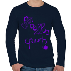 PRINTFASHION CoffeeQueenPurple - Férfi hosszú ujjú póló - Sötétkék