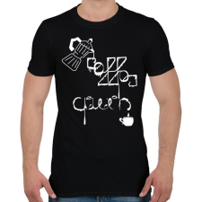 PRINTFASHION CoffeeQueenWhite - Férfi póló - Fekete férfi póló