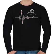 PRINTFASHION CoffemyLife - Férfi pulóver - Fekete férfi pulóver, kardigán