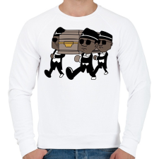 PRINTFASHION Coffin Dance - Férfi pulóver - Fehér férfi pulóver, kardigán