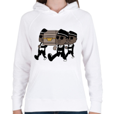 PRINTFASHION Coffin Dance - Női kapucnis pulóver - Fehér női pulóver, kardigán