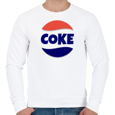 PRINTFASHION COKE - Férfi pulóver - Fehér