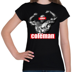 PRINTFASHION Coleman power - Női póló - Fekete