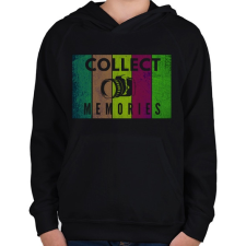 PRINTFASHION COLLECT MEMORIES - Gyerek kapucnis pulóver - Fekete gyerek pulóver, kardigán