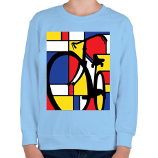 PRINTFASHION Colorful Bike - Gyerek pulóver - Világoskék