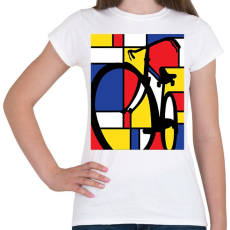PRINTFASHION Colorful Bike - Női póló - Fehér