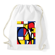 PRINTFASHION Colorful Bike - Sportzsák, Tornazsák - Fehér tornazsák