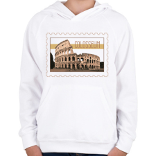 PRINTFASHION Colosseum - Gyerek kapucnis pulóver - Fehér gyerek pulóver, kardigán