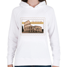 PRINTFASHION Colosseum - Női kapucnis pulóver - Fehér női pulóver, kardigán