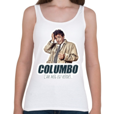PRINTFASHION Columbo - Csak még egy kérdés - Női atléta - Fehér női trikó