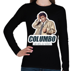 PRINTFASHION Columbo - Csak még egy kérdés - Női hosszú ujjú póló - Fekete