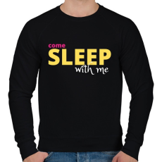 PRINTFASHION Come Sleep With Me - Férfi pulóver - Fekete