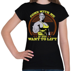 PRINTFASHION Come with Arnold! - Női póló - Fekete