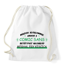 PRINTFASHION Comic Sans - Sportzsák, Tornazsák - Fehér tornazsák