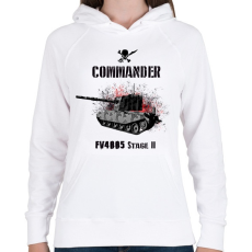 PRINTFASHION commander fv4005 - Női kapucnis pulóver - Fehér