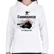 PRINTFASHION commander is-4 - Női kapucnis pulóver - Fehér női pulóver, kardigán