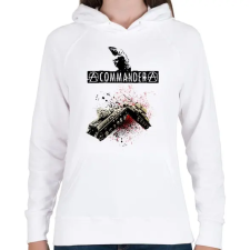 PRINTFASHION commander - Női kapucnis pulóver - Fehér női pulóver, kardigán