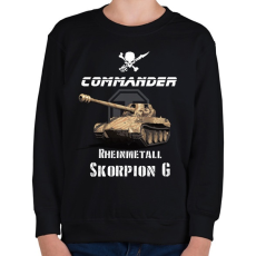 PRINTFASHION commander-scorpion g - Gyerek pulóver - Fekete