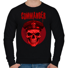 PRINTFASHION commander skull - Férfi pulóver - Fekete férfi pulóver, kardigán