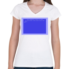 PRINTFASHION Commodore 64 - Női V-nyakú póló - Fehér női póló